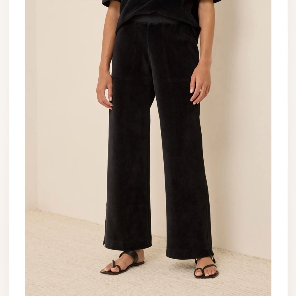 Pact organic cotton pure velour wide leg